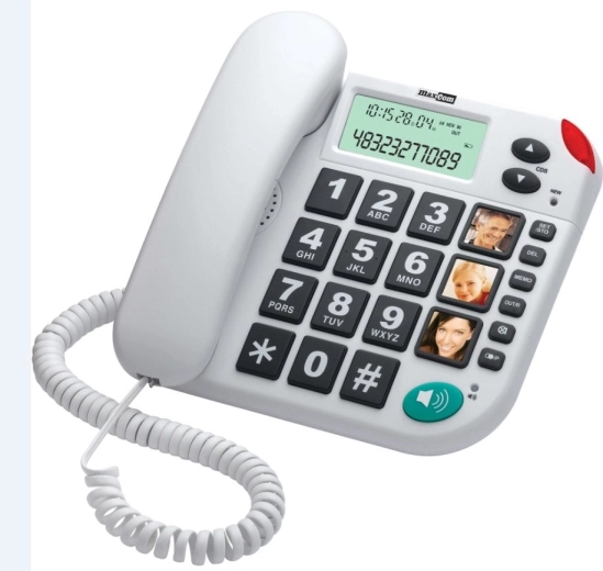 Telefon przewodowy KXT480 BB, biały