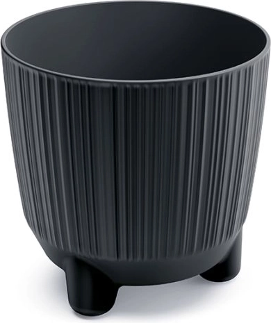 Doniczka na nóżkach antracytowa 12,6 cm
