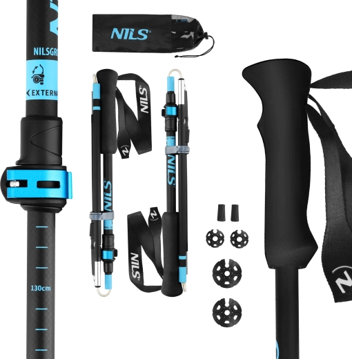 Kije trekkingowe NILS TK8604 składane aluminium 7075