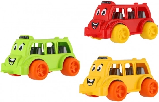 Plastowy szkolny autobus dla najmłodszych 26 cm – wolny bieg, 3 kolory