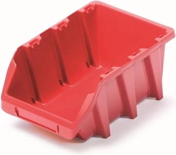 Plastowy pojemnik magazynowy BINEER LONG 120 × 77 × 60 mm czerwony