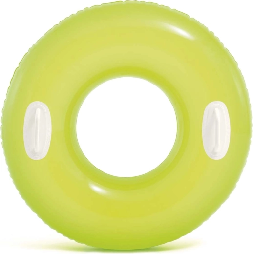 Żółte koło do pływania Intex z uchwytami, 76 cm