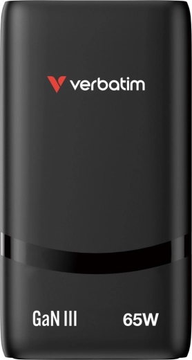 Ładowarka Verbatim Fold 'n' Go GaN 65 W, 2× USB‑C (PD 3.0, PPS), czarna