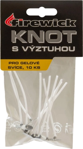 Knoty do świec żelowych z blaszką (10 szt.)