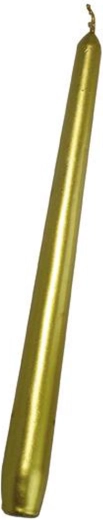 Złota świeca stożkowa Provence 24,5 cm