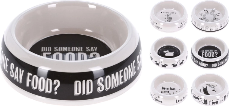Miska melaminowa dla zwierząt domowych 18 cm, mix dekorów