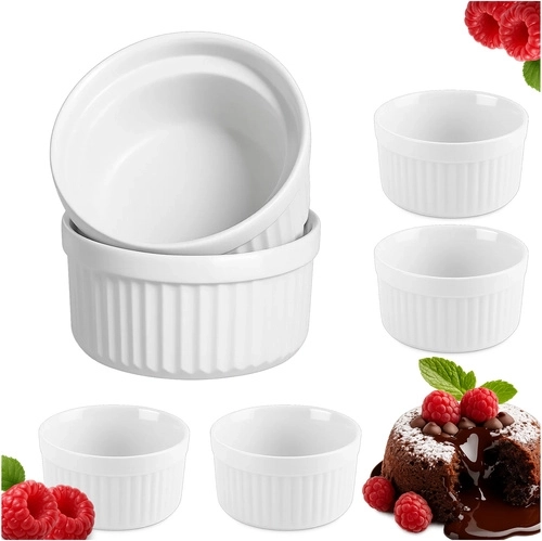 Ruhhy ceramiczne miseczki do zapiekania (kokilki) 200 ml – zestaw 6 szt.