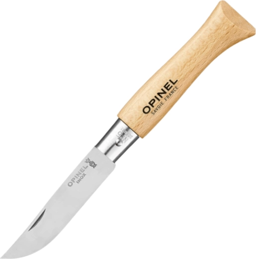 Składany nóż kieszonkowy Opinel N°05 Inox z bukową rękojeścią