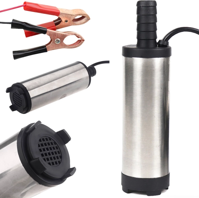 Zanurzalna pompa do oleju i wody 12 V, 12 l/min z filtrem