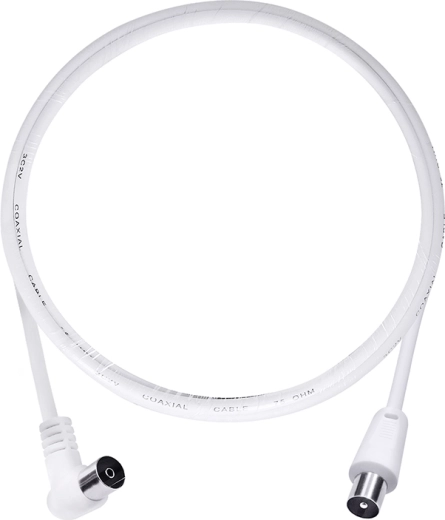 Solight antenowy kabel koncentryczny 3C2V ze złączami kombinowanymi, 3 m, biały