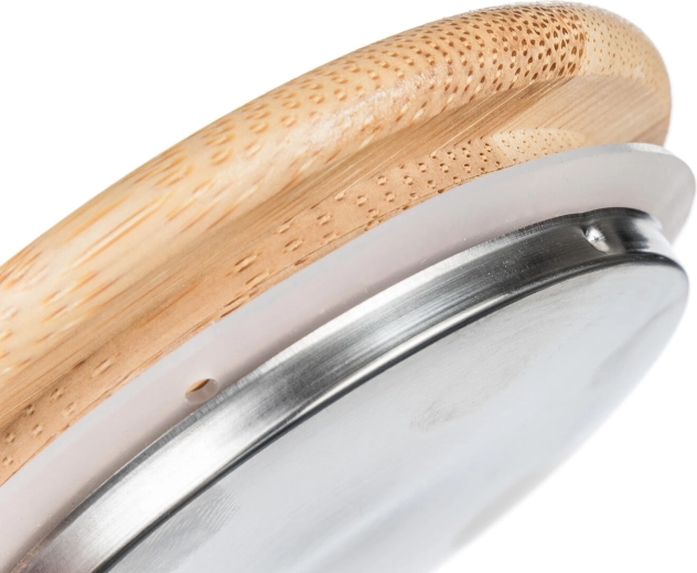 Naturalna bambusowa pokrywka z silikonową uszczelką