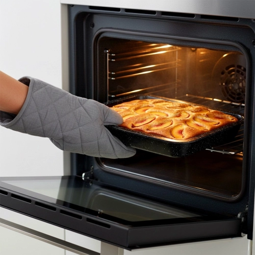 Równomierne pieczenie dzięki stali węglowej