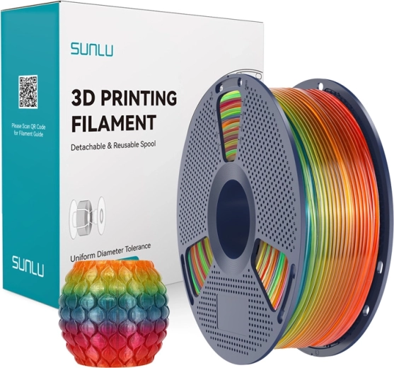 Sunlu PLA przezroczysty tęczowy filament do druku 3D