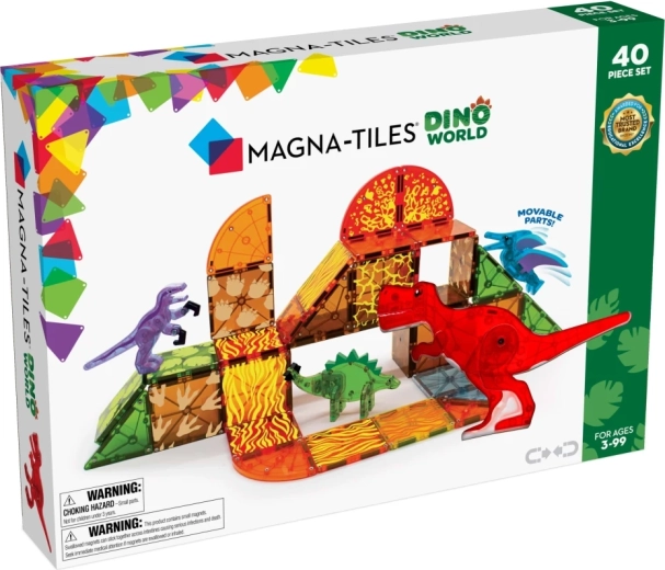 Magna-Tiles magnetyczne klocki konstrukcyjne Dinozaury 40 elementów