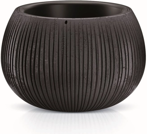 Donica Beton Bowl z wewnętrzną wkładką 37 cm – czarna