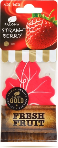 Paloma Gold Fresh Fruit Strawberry zawieszany odświeżacz powietrza do samochodu