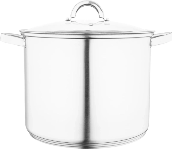 Garnek Fabio wysoki ze stali nierdzewnej ze szklaną pokrywką 28 cm, 12,5 l