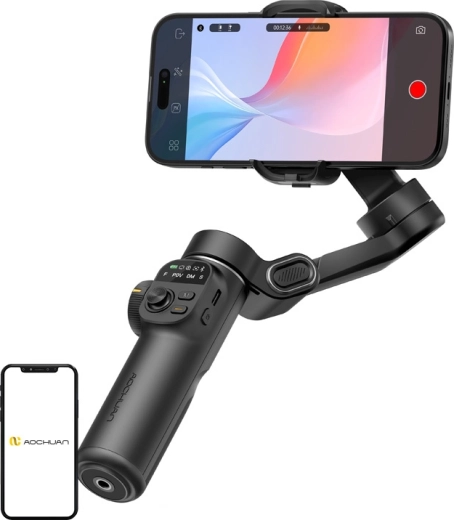 AOCHUAN Smart X2 standardowy stabilizator do smartfona czarny