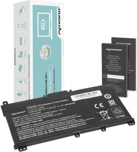 Movano bateria HW03XL do laptopów HP 15-eg / 15-eh / 17-cn / 17-cp (4150 mAh, 47 Wh)