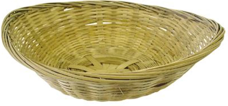 Wiklinowy koszyk na pieczywo, owalny, naturalny