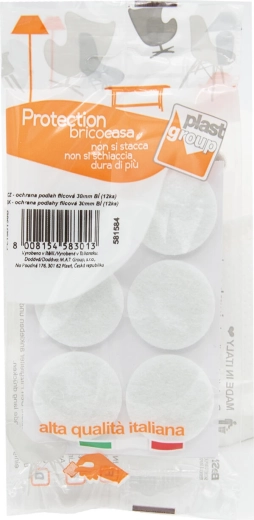 Filcowe samoprzylepne podkładki pod meble 30 mm białe (12 szt.)