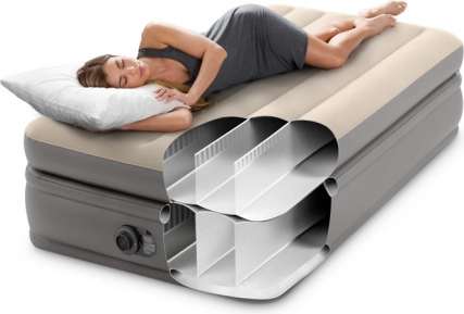 Dmuchane łóżko Dura-Beam Twin Comfort Elevated z wbudowaną pompą elektryczną