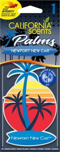 Wisz05cy odfrbwia07 powietrza do auta California Scents Palm Newport New Car