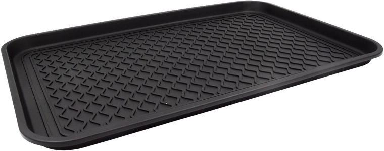 Czarny plastikowy ociekacz na obuwie 60 × 40 cm