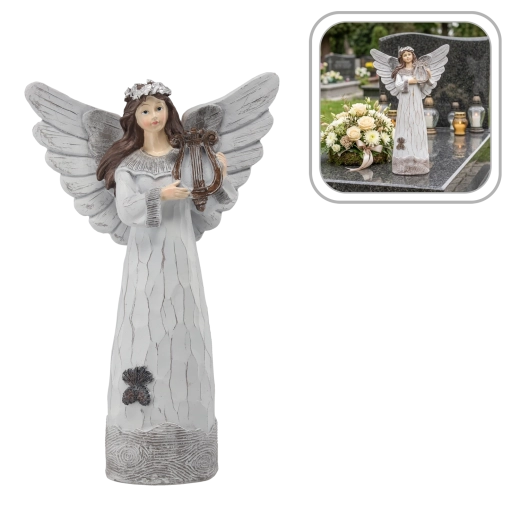 Figurka anioła z lirą 35 cm