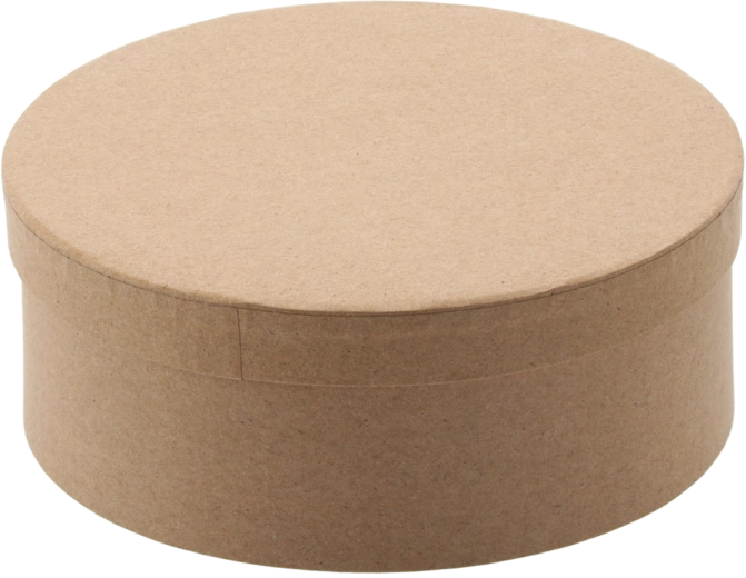Okrągłe pudełko prezentowe brązowe 20 × 10 cm - 1 sztuka
