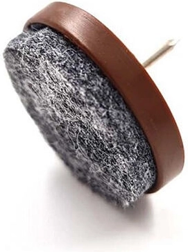 Filcowe podkładki z gwoździkiem do ochrony podłogi 28 mm, brązowe (8 szt.)