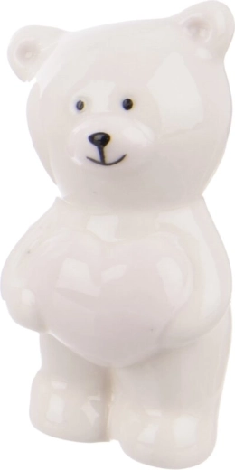 Porcelanowa dekoracyjna figurka niedźwiedzia biała