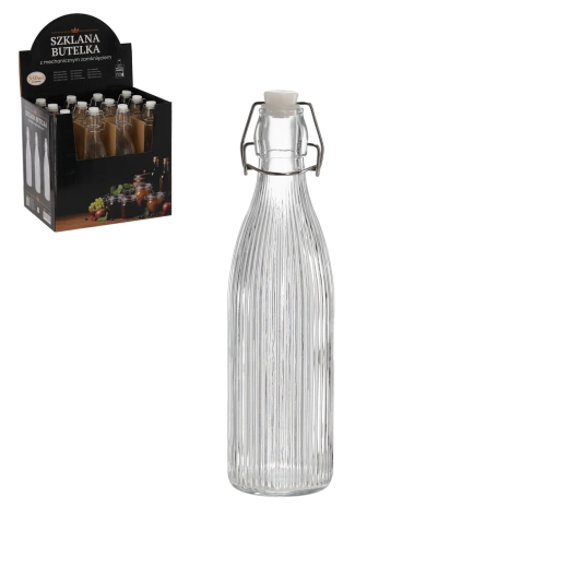 Butelka 550 ml, okrągła, z mechanicznym zamknięciem