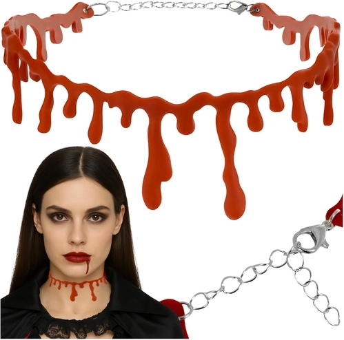 Ruhhy krwawy naszyjnik choker na Halloween - 1 sztuka