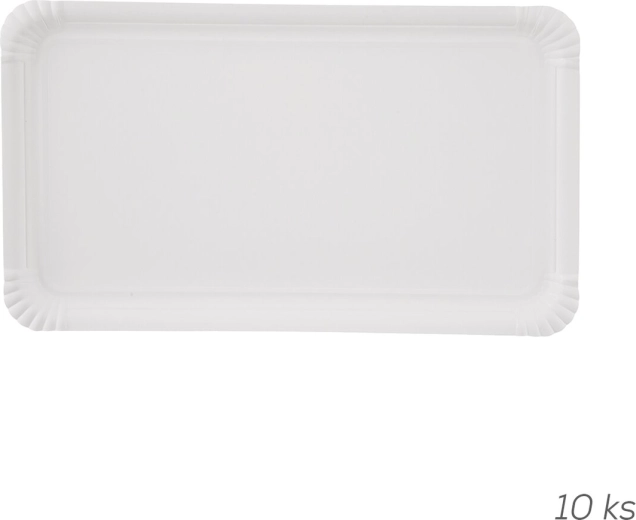 Jednorazowe papierowe tacki 33 × 19 cm, 10 szt.