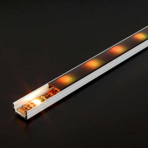 Biała aluminiowa listwa U do taśmy LED 1000 × 17 × 8 mm