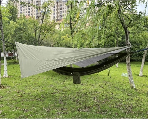 Kompletny zestaw biwakowy: hamak + moskitiera + tarp