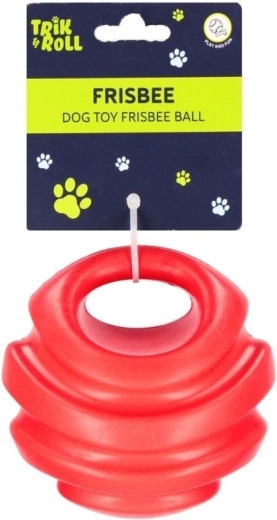 Czerwone frisbee dla psa