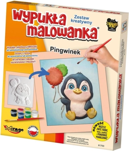 Wypukłe malowanie – pingwin