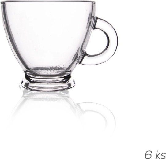 Szklany kubek Roma 95 ml przezroczysty 6 szt.
