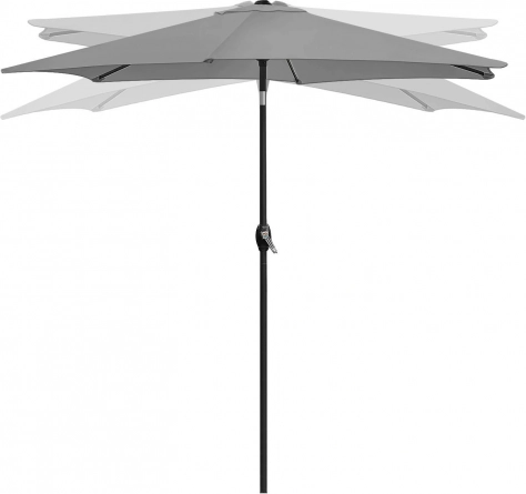 Składany ogrodowy parasol balkonowy 210 cm szary