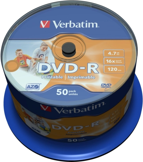 Verbatim DVD-R Wide Inkjet Printable 4,7 GB 16x - 50 szt.