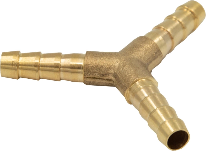 Rozdzielacz Y do węży 6 mm mosiądz