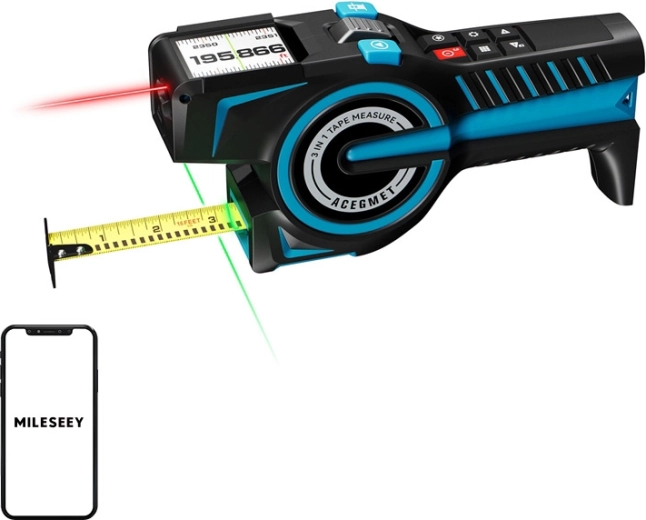 Dalmierz laserowy Mileseey DTX 10 z taśmą i Bluetooth (100 m)