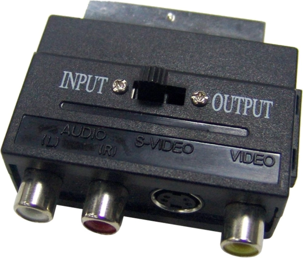 Dwukierunkowy adapter Sencor SCART na 3× RCA i S-Video