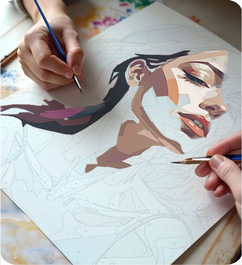 Łatwe malowanie dzięki numerom i podmalowaniu