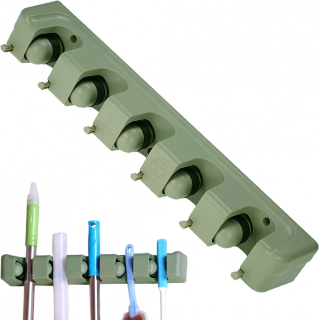 Wieszak ścienny na mopy i szczotki