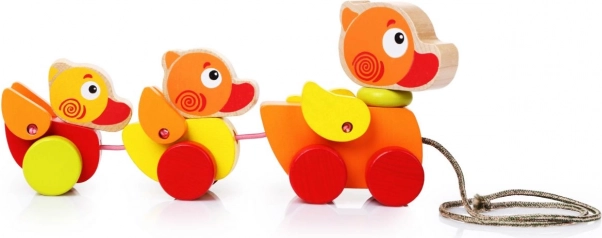 Drewniane kaczuszki do przeciągania CUBIKA