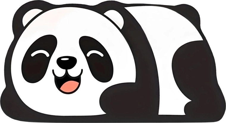 Łazienkowa antypoślizgowa mata z diatomitu Panda 60 × 40 cm - 1 sztuka