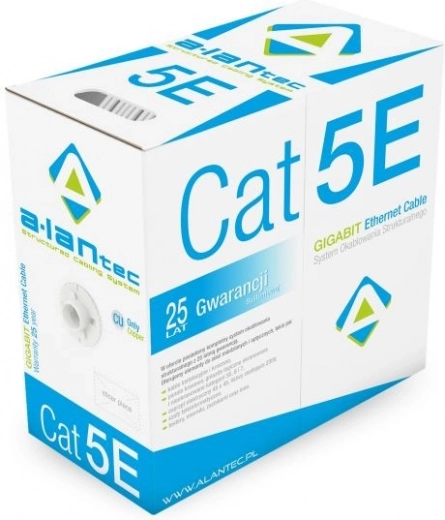 Kabel sieciowy U/UTP cat 5e ALANTEC, PVC, 4 pary, 305 m (Eca)